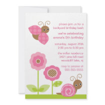 d Baby Bugs Birthday Invitation