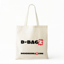 D-Bagz Douchechillz Canvas Tote - Red Canvas Bag