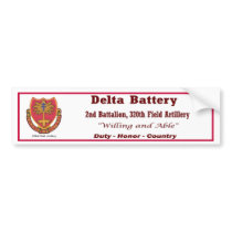 D Battery, 2nd Bn, 320th Field Artillery Bumper S bumper stickers by jerryberry D Battery, 2nd Bn, 320th Field Artillery Bumper S bumper stickers