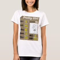D&D Character (Pretty Girl) t-shirts