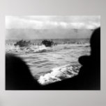 D-DAY Omaha Beach First Wave France World War II Poster