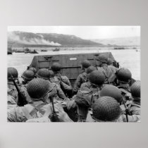 D-DAY Omaha Beach Landing Craft World War II Print