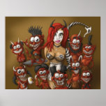 D Girl Coffee Time Print
