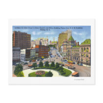 D & H Bldg View of State Street to Capitol Postcard