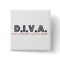 D.I.V.A. Divorced Woman Buttons
