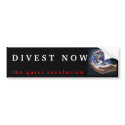 D I V E S T   N O W bumper stickers