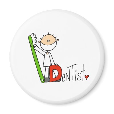 D is for Dentist Refrigerator Magnets by stick_figures