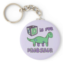 D is for Dinosaur Keychain