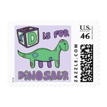 D is for Dinosaur Postage Stamps