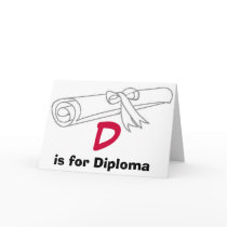 D is for Diploma card