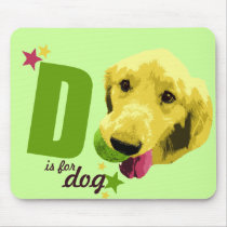 D is for Dog Mousepad mousepads