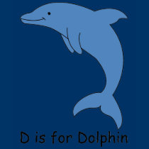D is for Dolphin t-shirts