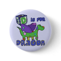 D is for Dragon Button by PatchworkPals D is for Dragon Button