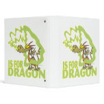 D is for dragon letter abc cartoon vinyl binders