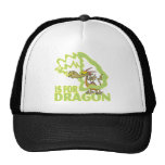 D is for dragon letter abc cartoon hats