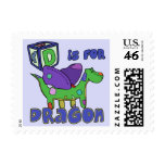 D is for Dragon Postage Stamps