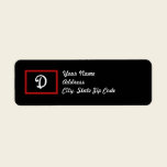 D : Letter D Blackboard Address Labels labels