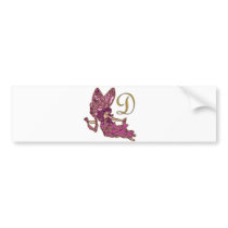 "D"  Monogram Bumper Sticker
