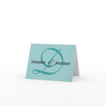 "D" monogram note card - personalize first names