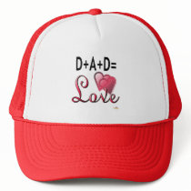 D Plus A Plus D Equals Love hats by holidayhearth D Plus A Plus D Equals Love hats
