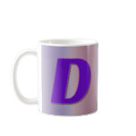 D purple monogram mugs