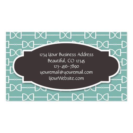 D Ring Horse Bit Business or Personal Calling Card Business Card Templates (back side)