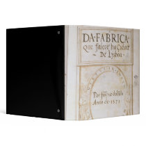 Da Fabrica que falece ha Cidade de Lysboa' Vinyl Binder