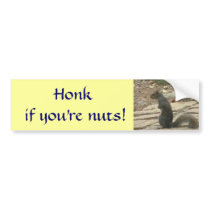 DA- Honk if you're nuts! bumper sticker bumper stickers