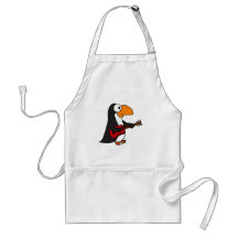 DA- Penguin Playing Guitar Cartoon Aprons