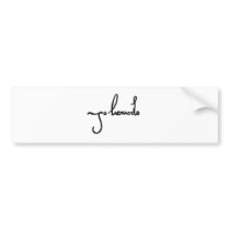 Da Vinci autograph bumper stickers