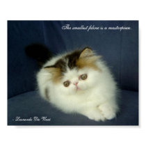 Da Vinci Cat Feline is a Masterpiece Quote Print