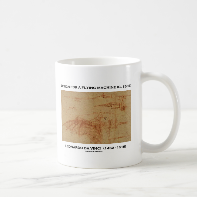 Da Vinci Design For A Flying Machine Classic White Coffee Mug