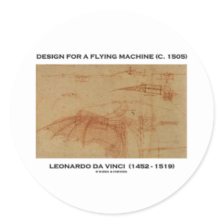 Da Vinci Design For A Flying Machine Classic Round Sticker