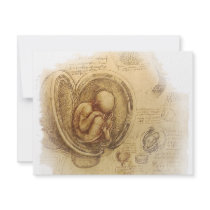 da Vinci - Embryo Sketch invitations by RisingDesign da Vinci - Embryo Sketch invitations