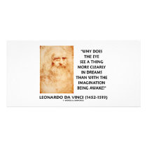 da Vinci Eye See More Clearly In Dreams Than Awake Custom Photo Card