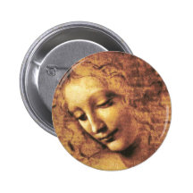 Da Vinci La Scapigliata Button