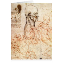 da Vinci -- Man and Horse Sketch Greeting Card
