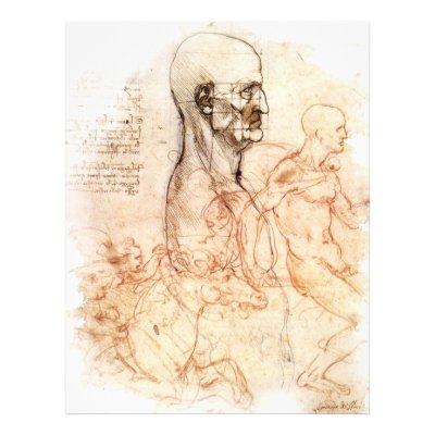 da Vinci Man and Horse Sketch Flyer Design by RisingDesign