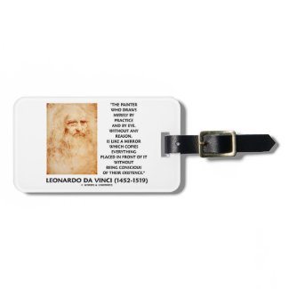 da Vinci Painter Practice Eye Reason Mirror Quote Tags For Bags