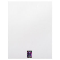 Da Vinci proportion man colorized blacklight Letterhead Design