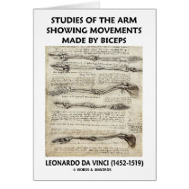 da Vinci Studies Of The Arm Movements By Biceps Cards