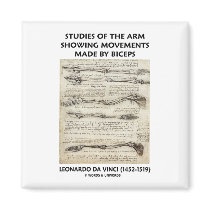 da Vinci Studies Of The Arm Movements By Biceps Refrigerator Magnets