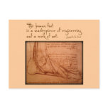 da Vinci: "The human foot is..." Postcards