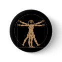 Da Vinci Vitruvian Man Button by strk3 Da Vinci Vitruvian Man Button