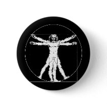 Da Vinci Vitruvian Man Button by strk3 Da Vinci Vitruvian Man Button