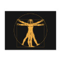 Da Vinci Vitruvian Man Postcard by strk3 Da Vinci Vitruvian Man Postcard