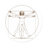 Da Vinci Vitruvian Man Sticker
