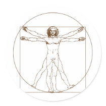 Da Vinci Vitruvian Man Sticker