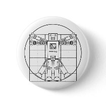 Da Vinci Vitruvian Robot Button by strk3 Da Vinci Vitruvian Robot Button