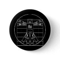 Da Vinci Vitruvian Robot Pin